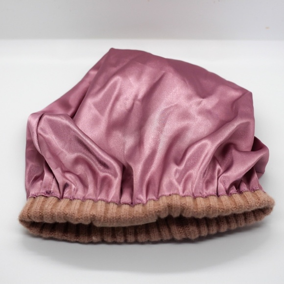 Satin Lined Beanie - Rose - Picture 4 of 10